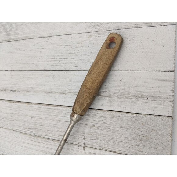 Vintage EKCO Halo Solid Meat Utility Fork Wood Handle 12 3/4" - Picture 2 of 9